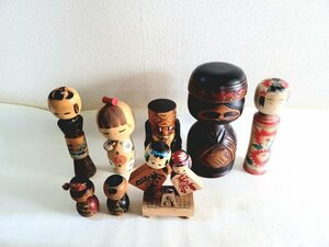  こけし アイヌ人形 まとめ 木製 木彫り人形 伝統工芸品 木製人形玩具 民芸品 大小様々サイズ 置き物 インテリア オブジェ 日本の伝統