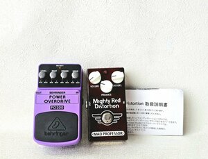 POWER OVERDRIVE PO300 ＆ MAD PROFESSOR Mighty Red Distortion FAC 2点セット オーバードライブ ディストーション エフェクター ペダル