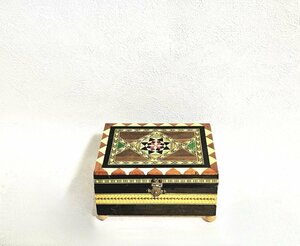 スペイン製 寄木細工 オルゴール 工芸品 民芸品 小箱 小物入れ ジュエリーボックス