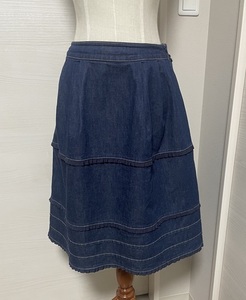 【美品】エムズグレイシー☆デニムスカートサイズ40