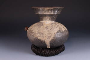 蔵出し品　６世紀　須恵器　自然釉　広口壷　A105