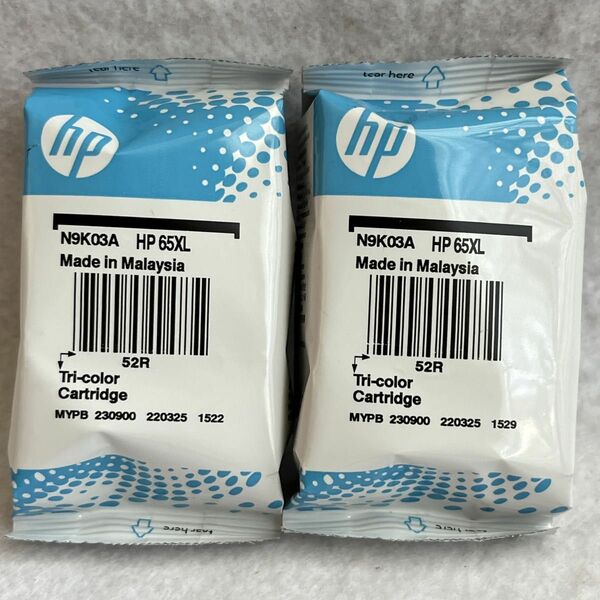 HP65XL3色カラーインクカートリッジN9K03A 2個セット 純正新品未使用
