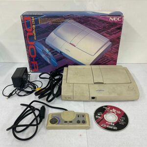 H314-K18-5061 NEC PC Engine PCエンジン PCE DUO-R デュオ 本体 PI-TG10/箱/ソフト 風雲カブキ伝/コントローラー/ケーブル付き ③