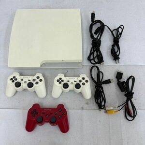 H415-K44-4643 SONY Sony PlayStation3 PlayStation 3 body CECH-3000A white / controller 3 piece / cable PS3 electrification OK ①