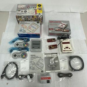 H410-O35-1646 Nintendo Classic Mini double pack Famicom CLV-101/ Super Famicom CLV-301 electrification */AC adaptor / box opinion attaching ①