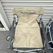 H820-D1-958◆ mont-bell モンベル ベースキャンプチェア 2脚セット 1122514 ネイビー 紺色 ベージュ 折りたたみ 椅子 BBQ アウトドア_画像2