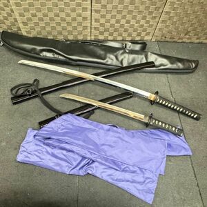 I801-O44-936 иммитация меча 2 шт. комплект суммировать японский меч меч ... меч длина меч короткий меч прямой лезвие копия костюмированная игра общая длина примерно 61/100cm лезвие миграция примерно 42/72cm