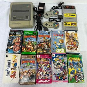 I412-O18-3411 nintendo Super Famicom SFC корпус SHVC-001/AC адаптор / первоклассный paroti незначительный POP'n twin Be др. с коробкой soft 13шт.@②