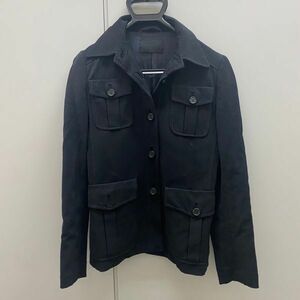 J117-K44-4594 PRADA プラダ ジャケット レディース アウター サイズ38 カジュアル ブラック 黒 洋服 上着 ファッション アパレル 女性 ①