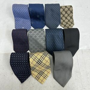 J838^ brand necktie 11 pcs set Hermes / Celine / Salvatore Ferragamo / Versace / Burberry / Dunhill other summarize ⑩