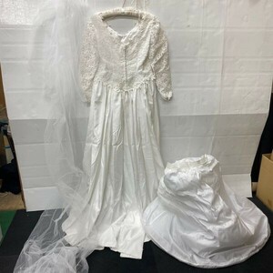 J137-O15-5342 WATABE WEDDINGwatabeu Eddie ngAvica Avy ka dress / veil / pannier floral print . beads white long wedding ①