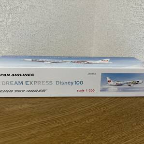 限定!! JAL DREAM EXPRESS Disney100 1/200 BOEING 767-300ER ディズニー 100周年 スナップインモデル の画像2