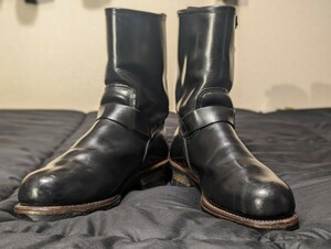 RED WING 2268/ASTM-F-2413-05/エンジニアブーツ/US8/BLK/レザー/26cm/黒/ブラック