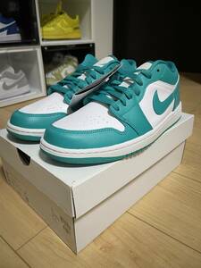 27cm WMNS AIR JORDAN 1 LOW TURQUOISE DC0774-132 （ホワイト/ホワイト/ニューエメラルド） メンズサイズ 26.5cm相当 送料無料