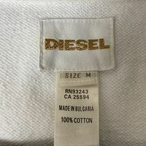 ディーゼル DIESEL ブレイブマンロゴ ジップアップ パーカー スウェット ジャケット コットン Mサイズ ホワイト 白 メンズ_画像8