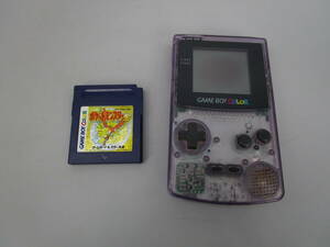 ゲームボーイカラー　CGB-001　ポケットモンスター　金　動作OK　音声X　現状品（TPNNH