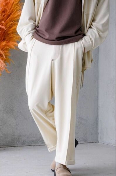 Casper John Center Pleats Ankle Wide Slacks/センタープリーツアンクルワイドスラックス