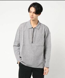 Kutir【ビッグシルエット】襟付きハーフジップシャツプルオーバー