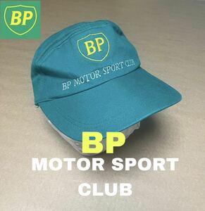未使用品 BP モータースポーツクラブ MOTOR SPORT CLUB キャップ 緑 グリーン バイク 自動車 当時物 オリジナル 80年代 90年代 80’s 90’s