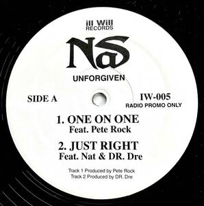 Nas / Unforgiven【12''】2003 / US / Ill Will Records / IW-005 / 検索：333yen vinyl / Pete Rock / Dr. Dre / P. Diddy / 50 Cent 