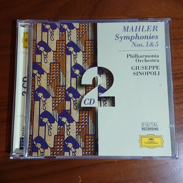 マーラー 交響曲第１番「巨人」、５番: シノーポリ&フィルハーモニア管 (２枚)