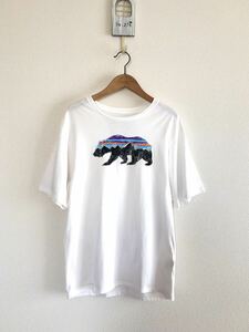 Patagonia パタゴニア フィッツロイ ベア オーガニック 半袖 Tシャツ M's FITZ ROY BEAR ORGANIC T XS 白 ホワイト レディース 女性にも