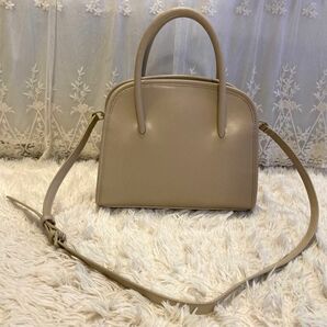 ZARA ザラ フェイクレザー ショルダー ハンドバッグ ベージュ 2way ショルダーバッグ ハンドバッグ