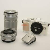 美品！OLYMPUS PEN Lite E-PL7 EZダブルズームキット [ホワイト]_画像1