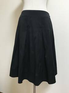  beautiful goods * Comme Ca Du Mode flair skirt made in Japan black M*4211