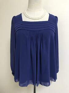  beautiful goods * Rope ... chiffon blouse * navy M*4287