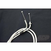 CBR400F アクセルワイヤー セット メッシュ 10㎝ ロング 新品_画像3