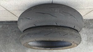 BRIDGESTONE BATTLAX RACING R11 120/600R17 180/640R17 2024年5月17日使用 2023年製　ST600 