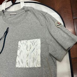 【新作】【美品】MONCLER モンクレール　半袖Tシャツ　グレー　M