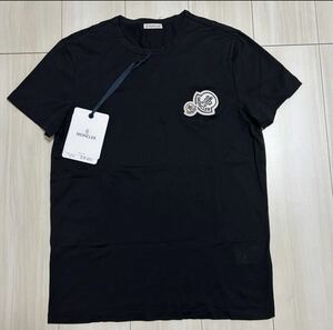 【極美品】MONCLER モンクレール ダブルワッペン 半袖Tシャツ 黒　M