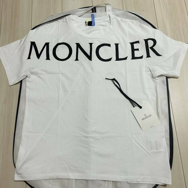 【美品】【最安値】MONCLER モンクレール ラバーワッペン半袖Tシャツ 白XL