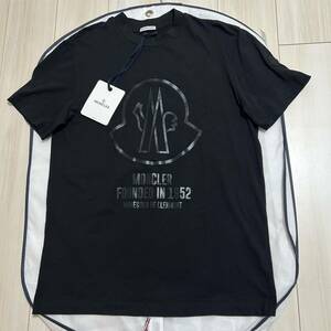 【美品】【最安値】MONCLER モンクレールラバーワッペン半袖Tシャツ　黒　L