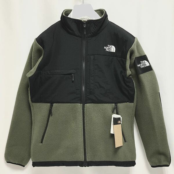 XXL 新品 ノースフェイス デナリ ジャケット カーキ Denali Jacket フリース ショルダー ワッペン 付き スクエア ロゴ ビッグサイズ