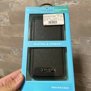 iPhone X/XS用 kate spade ケイトスペード （R） ブックタイプケース／ブラック 手帳型