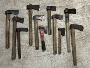  mountain . tool firewood tenth branch strike axe hatchet set together hand strike mountain . earth .. industry carpenter's tool old tool b