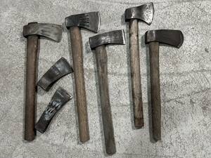  mountain . tool firewood tenth branch strike axe hatchet set together hand strike mountain . earth .. industry carpenter's tool old tool dn