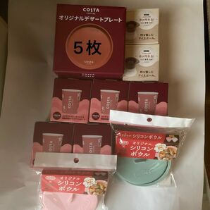 コスタコーヒー　プレート&テイクアウトカップ&シリコンボウル&アイスボール製造セット