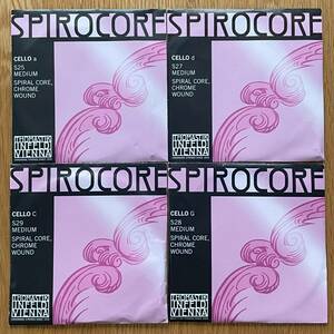 ③【未使用】 チェロ弦 Spirocore スピロコア ADGC線 セット 4/4 Medium