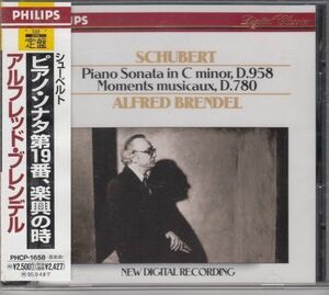 [CD/Philips]シューベルト:ピアノ・ソナタ第19番ハ短調D.958&楽興の時D.780/A.ブレンデル(p) 1987-1988