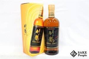 *1 jpy ~nika bamboo crane pure malt old black label 700ml 43% box attaching japa needs 