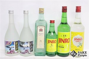 ★1円～ 焼酎6本セット JINRO 25 375ml JINRO 25 700ml 鏡月 プレミアム 700ml 鍛高譚 720ml