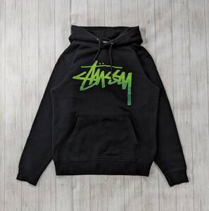 STUSSY/ Stussy /Gradation Logo Hoodie/ градация Logo тянуть over Parker / капот вышивка Logo 