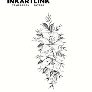 INKARTLINK 百合タトゥーシール