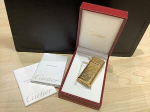 1849◆Cartier カルティエ ライター Cドゥ ガス ライター CA120135 ブランド 喫煙具 着火未確認 ゴールド ケース