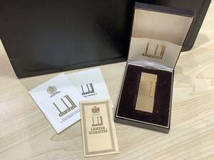 1848◆dunhill ダンヒル ガスライター ローラー ゴールド ブランド 喫煙具 着火未確認 ケース入り