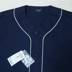 新品BACK NUMBER BN4301313213-0019 Mサイズ ベースボールシャツ ネイビー/濃紺 半袖シャツ 夏 羽織 メンズ Right-onの画像2